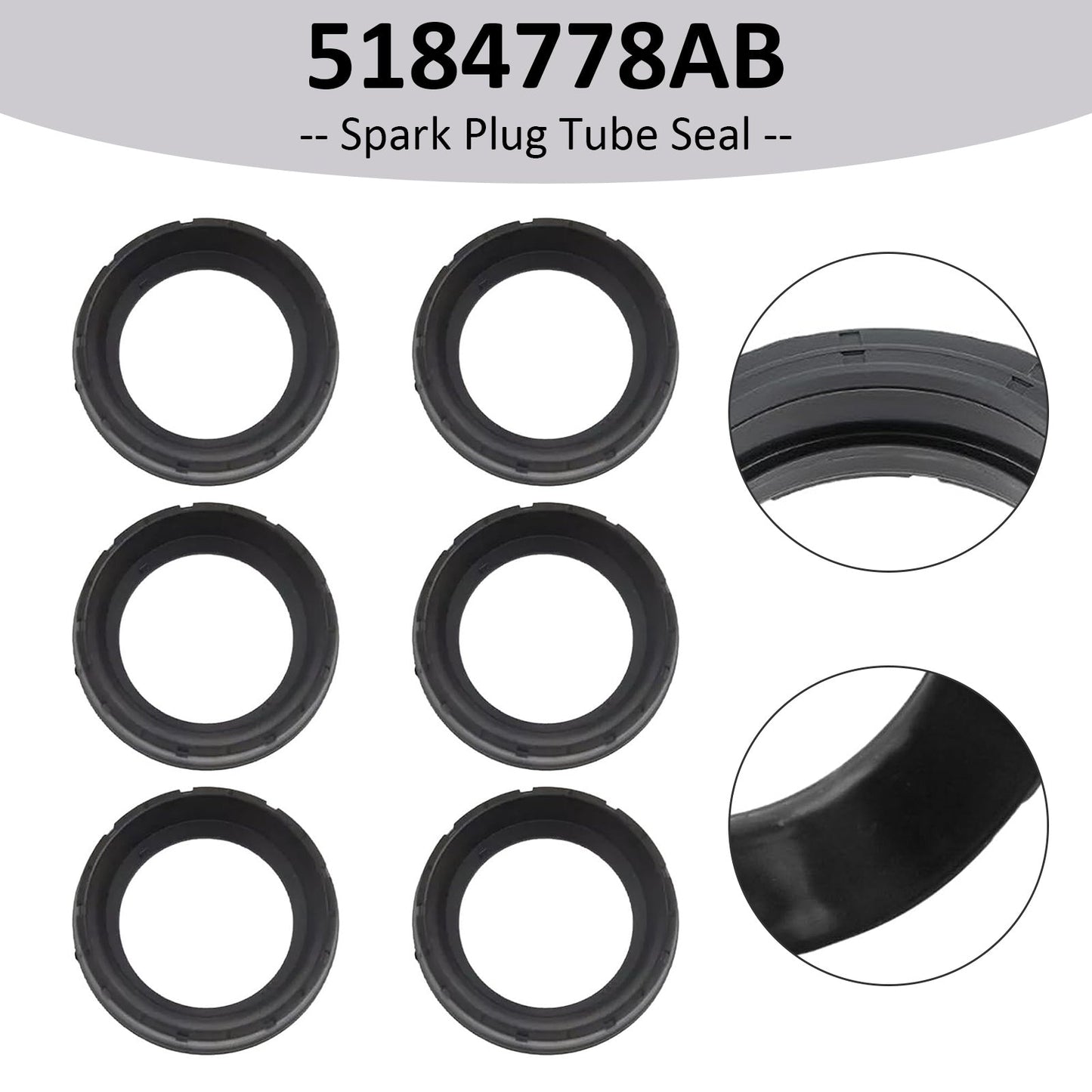 Guarnizione per tubo candela 6 pezzi per Jeep Wrangler Cherokee 2012-2024 5184778AB