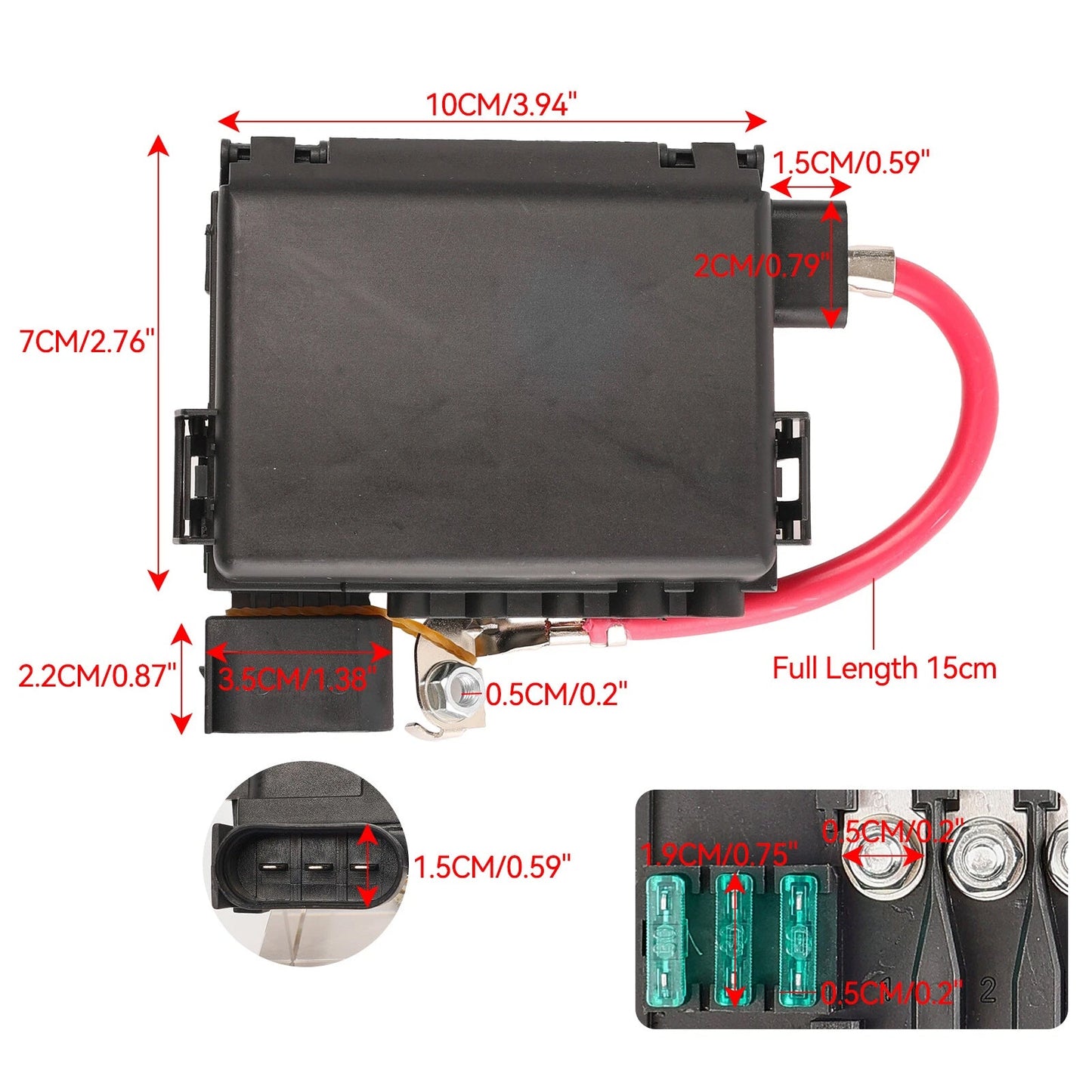 Terminale della batteria della scatola dei fusibili 1J0937550A per VW Jetta Golf Mk4 Beetle 1999-2004