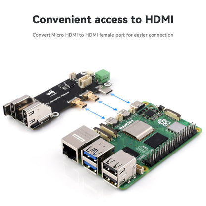 Scheda di espansione multifunzione Raspberry Pi HDMI doppia uscita 4K con Pi5/Pi4B