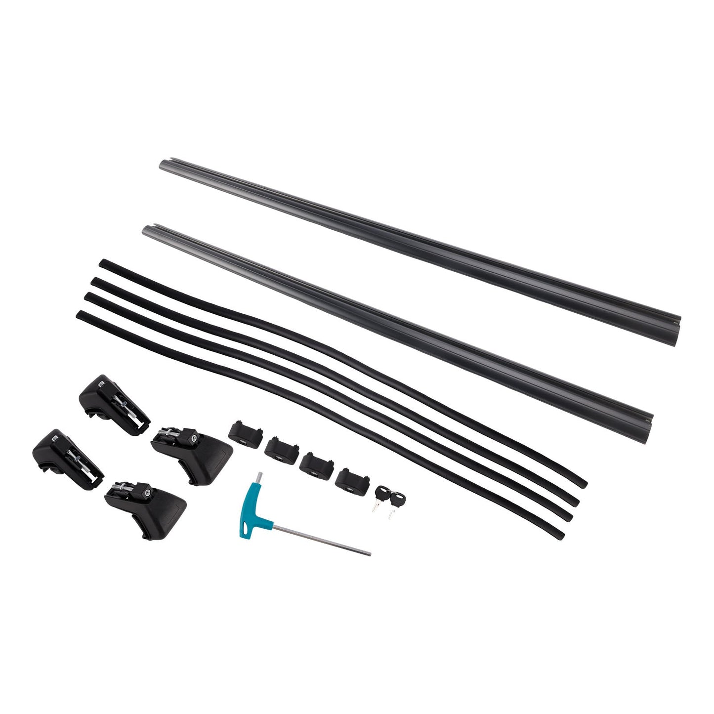 Barre trasversali universali in alluminio per portapacchi da tetto auto, 120 cm, con chiusura a chiave.