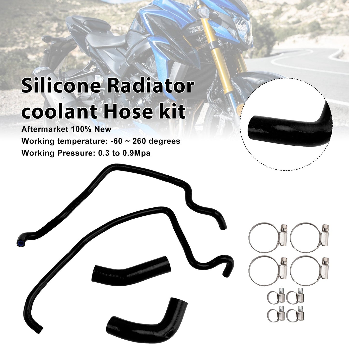 Kit di tubi flessibili in silicone per il liquido di raffreddamento del radiatore della Rocket 3 (2019-2024)