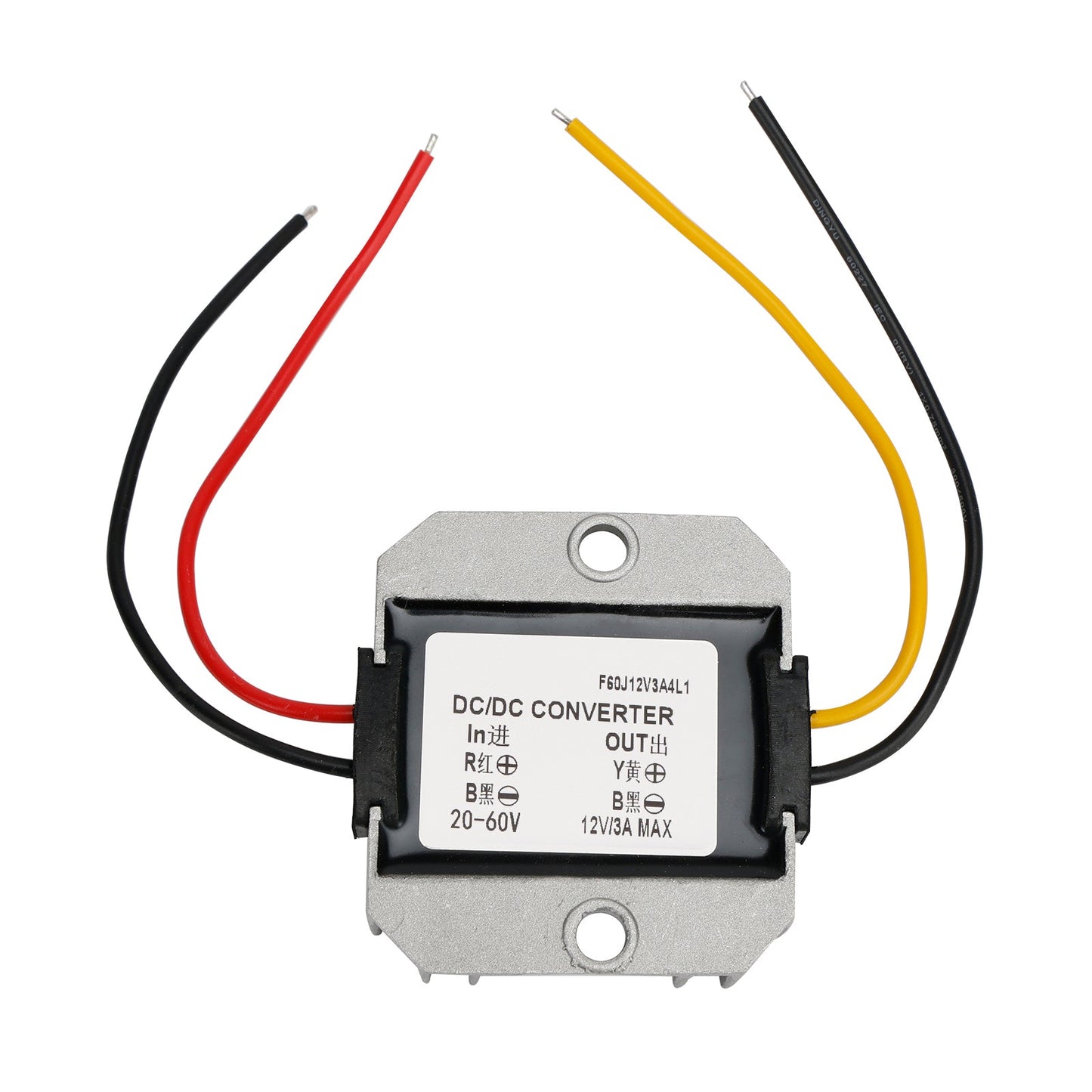 Convertitore di potenza step-down da 20-60 V a 12 V 3 A, impermeabile, 36 W