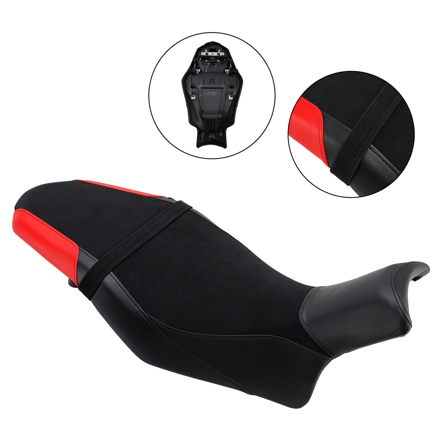 Sella passeggero completa per Suzuki Katana 2019-2024 +20 mm, nera