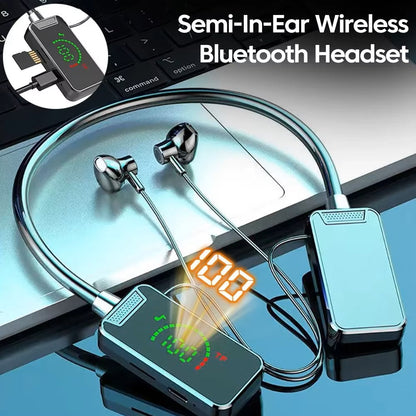 Cuffie Bluetooth con display digitale intelligente da 5,3 pollici per giochi, canto dal vivo e ritorno in cuffia.