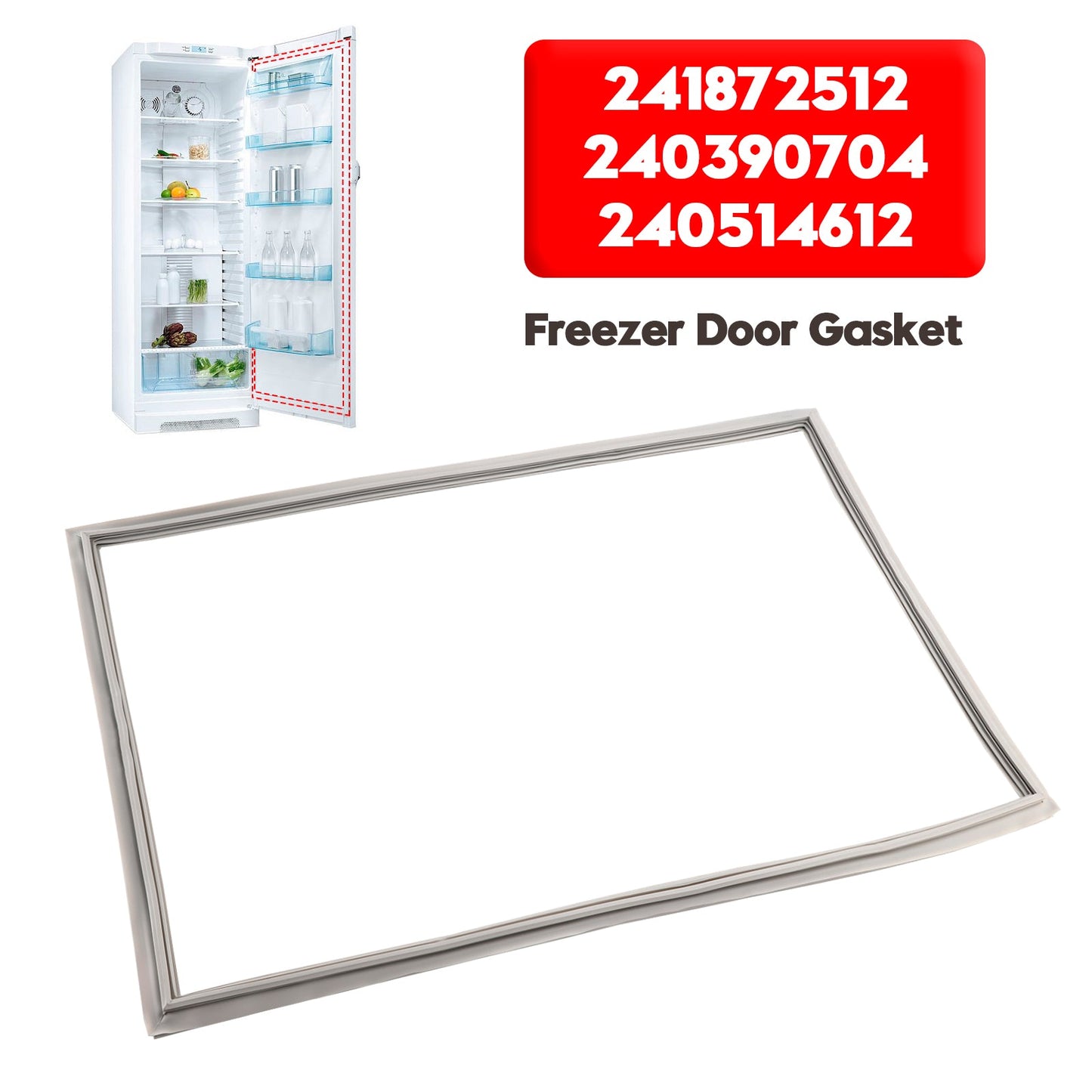 241872512 Guarnizione porta congelatore per frigorifero Electrolux 240390704 240514612