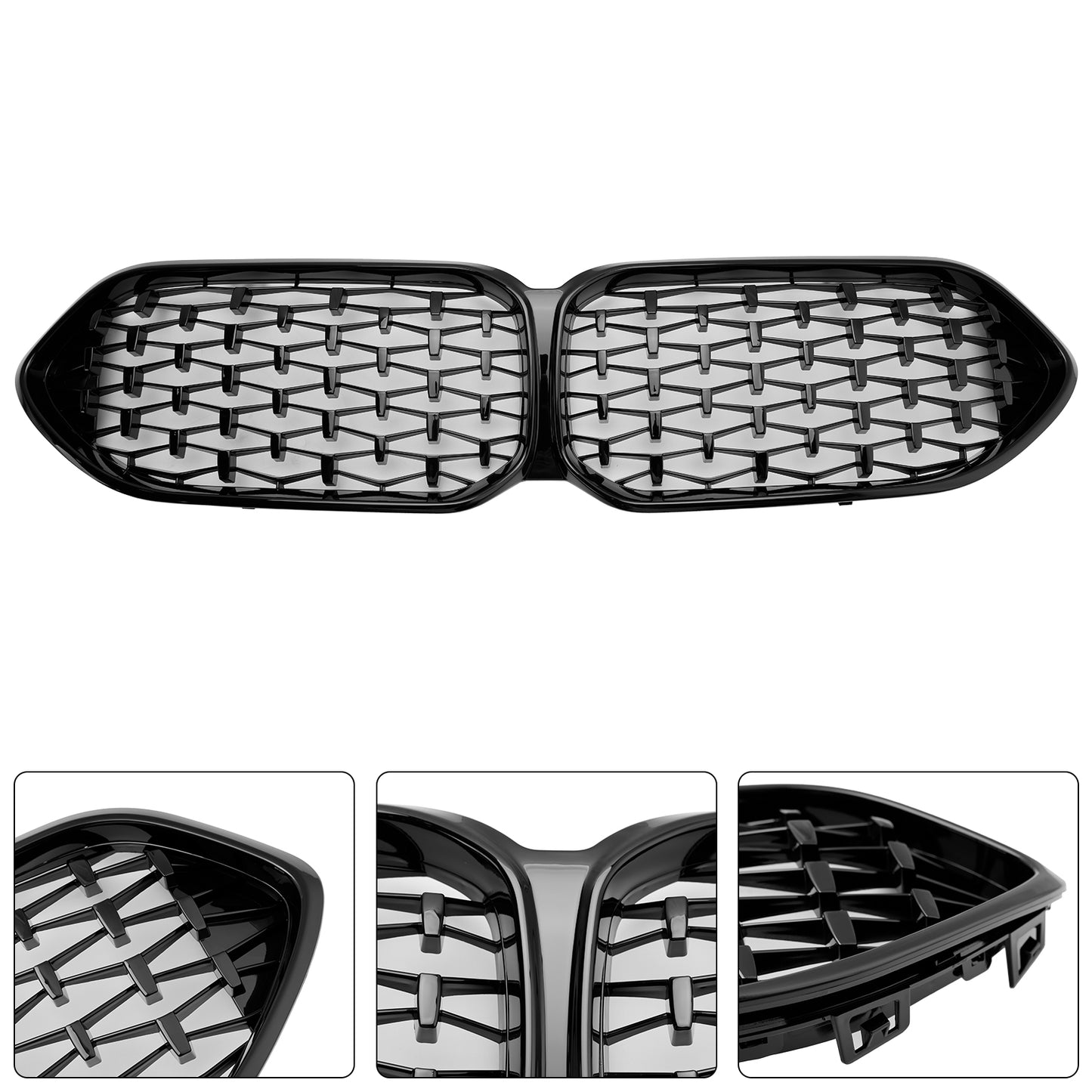 Per 2020 2021 2022 2023 BMW Serie 2 F44 Griglia anteriore nera lucida Coupé M Diamond 51135A39378/51138080494