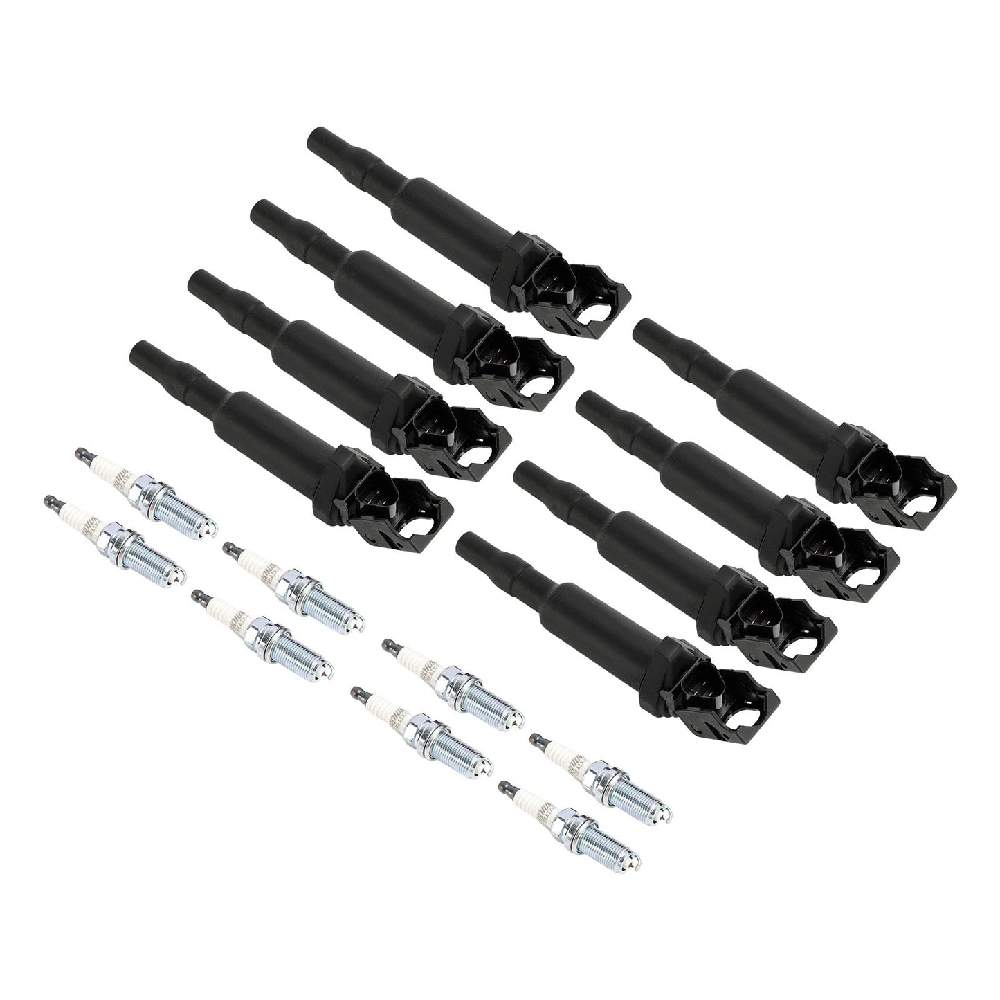 Bobina di accensione 8X + candele UF592 per BMW 550 650 750i X5 X6 4.4L
