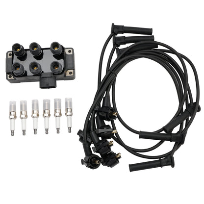 Bobina di accensione Mercury Mountaineer V6 4.0l 1998-2010+6 candele+6 cavi FD480 DG452 90TF12029A