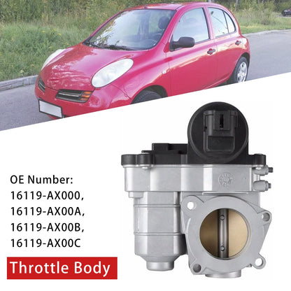 Corpo farfallato 16119-AX000 per Nissan Micra III (K12) 1.4 16V 1.386 cc, 65 kW, 88 CV (anni 2003-2010)