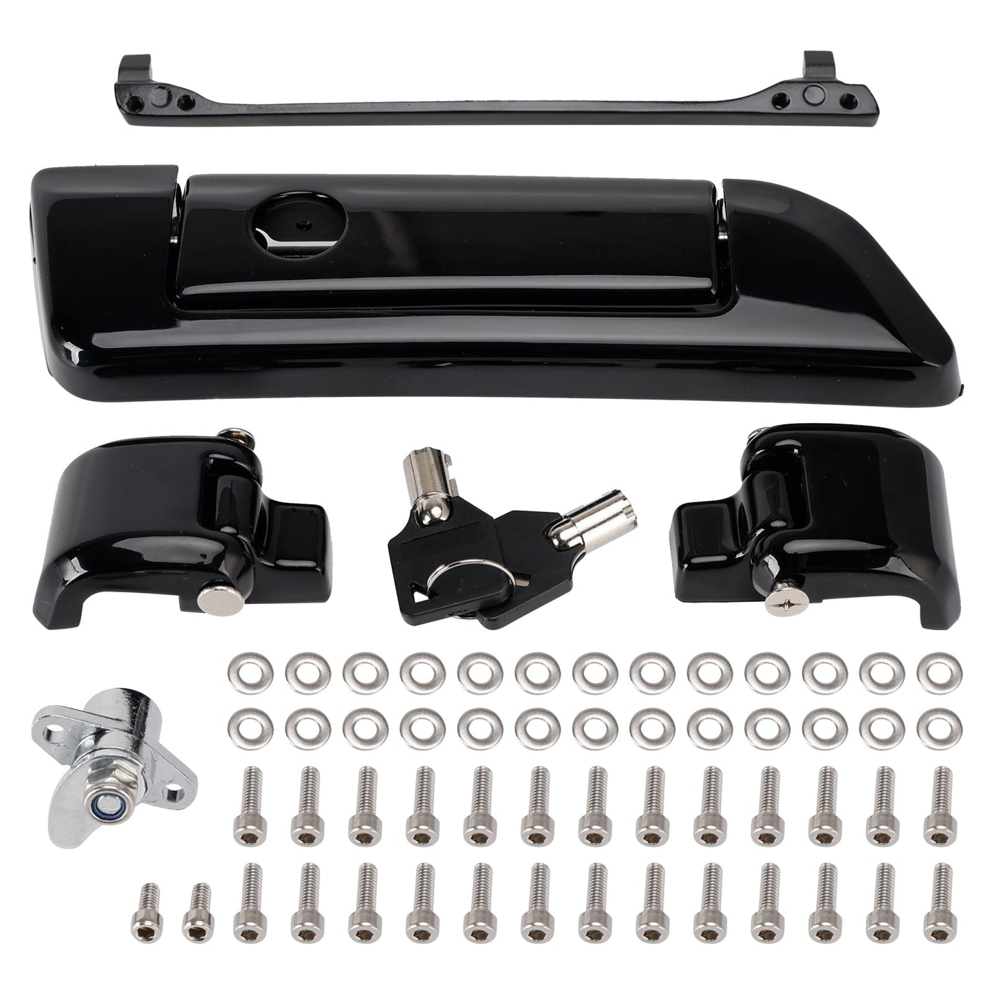 Kit cerniere e chiavistelli neri per Touring Road King Electra Street Glide 2014-2023