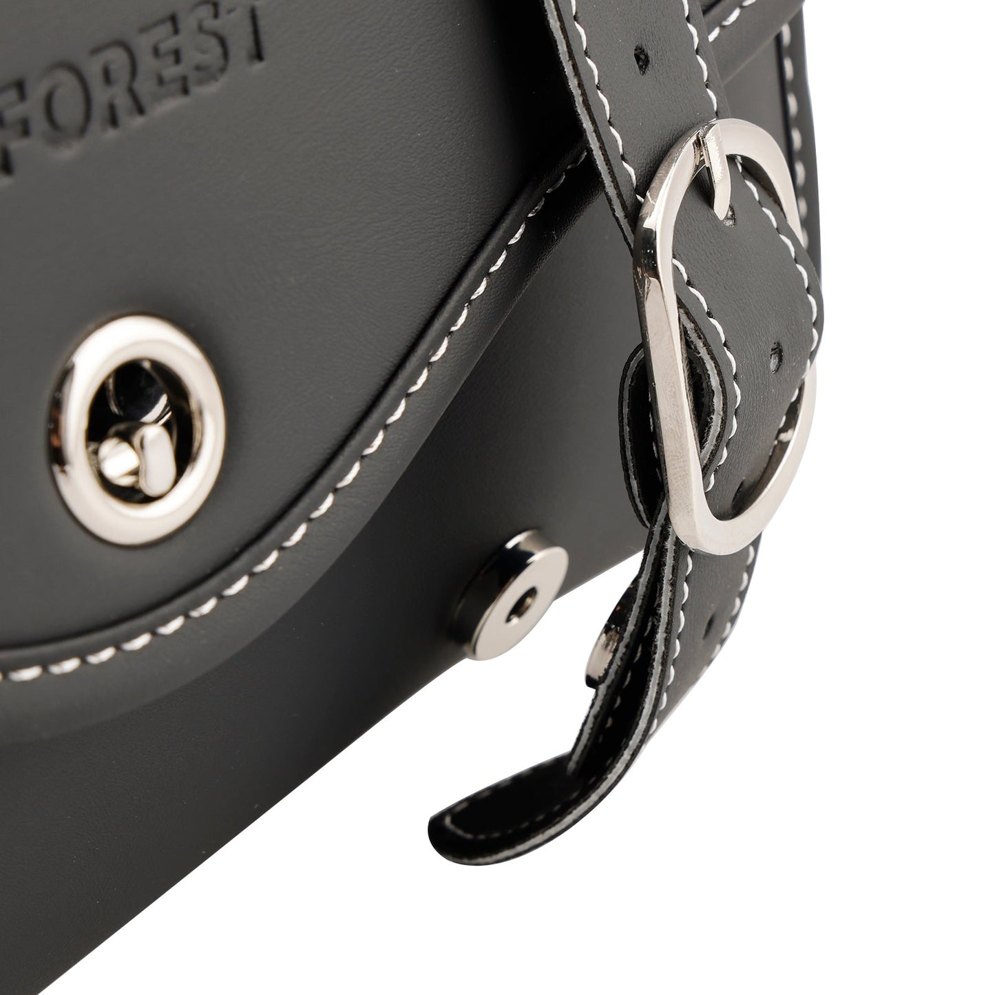 Borsa laterale in PU Borsa laterale Borsa da sella Colore abbinato Bagaglio Bianco per scooter Moto Bianco
