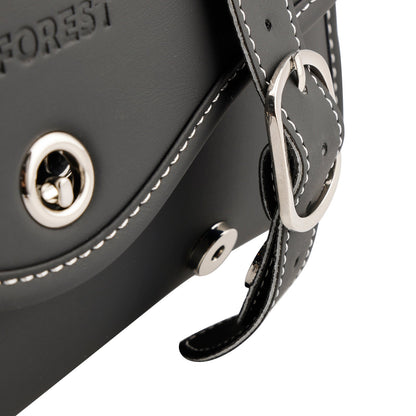 Borsa laterale in PU Borsa laterale Borsa da sella Colore abbinato Bagaglio Bianco per scooter Moto Bianco
