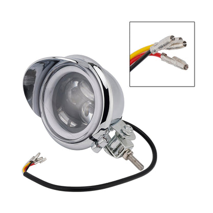 #D62 Faro Lampada Faretto Interruttore Colore Universale Adatto Cromato Per Moto