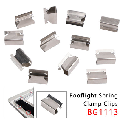 12 clip di fissaggio a molla per lucernario BG1113 per telaio interno roulotte Heki 3/4