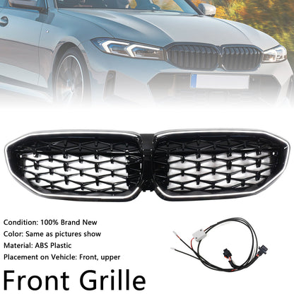 2019-2022 BMW Serie 3 G20 manca griglia a doppio rene diamantata 51138072085