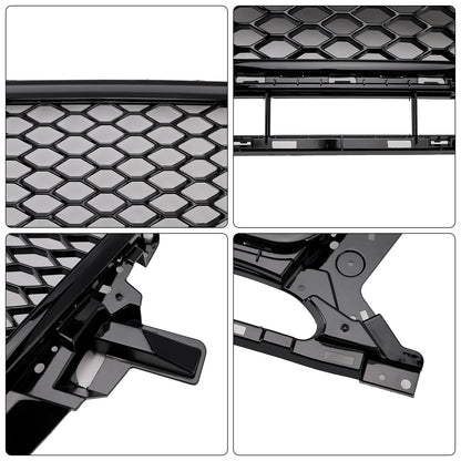 Per Audi Q5 2013-2017 Griglia per paraurti anteriore a nido d'ape nera lucida