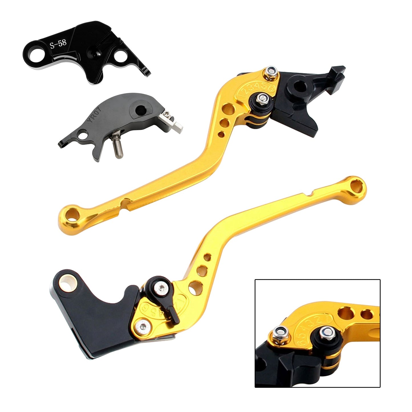 Leva frizione freno lunga adatta per YAMAHA YZF R7 MT-10/SP FZ-10/SP 2022-23