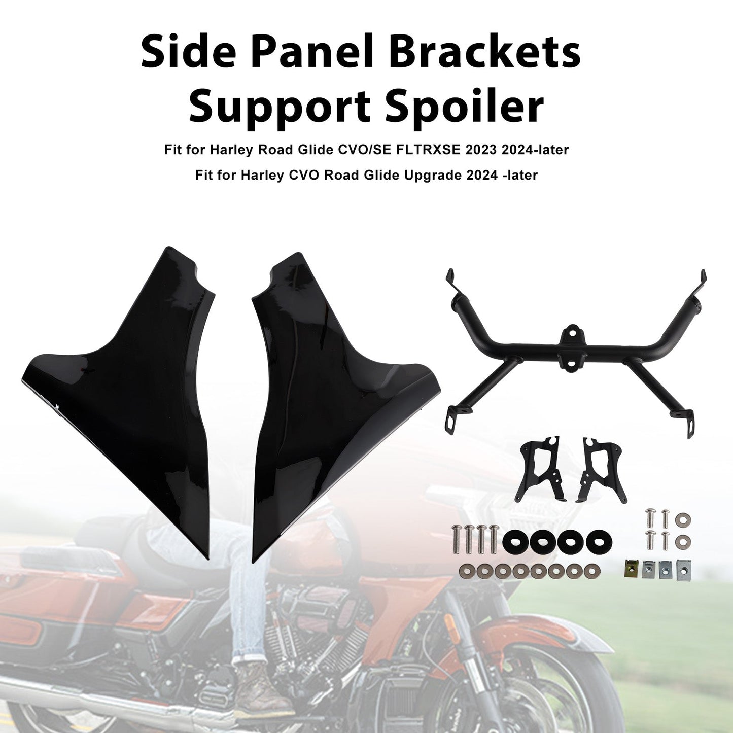 Staffe per pannello laterale supporto spoiler per CVO 121 117 Road Glide FLTRXSE 2023-2025