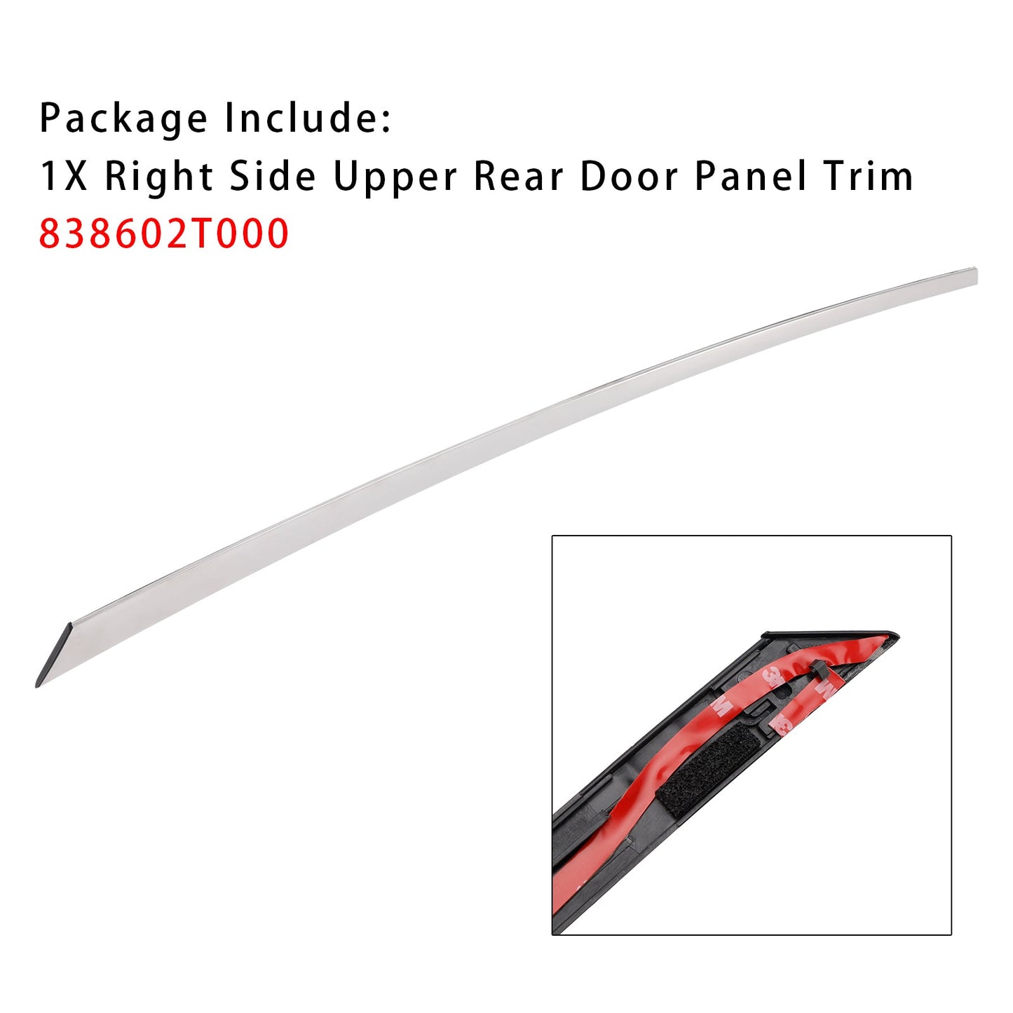 Modanatura cromata per pannello porta posteriore superiore lato destro Kia Optima 2011-2015