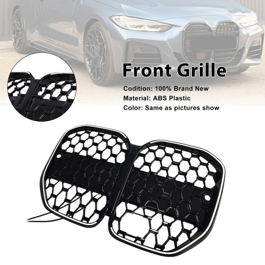 Griglia paraurti anteriore nera per BMW Serie 4 G22 G23 G82 con ACC, compatibile con i modelli 2020-2025.