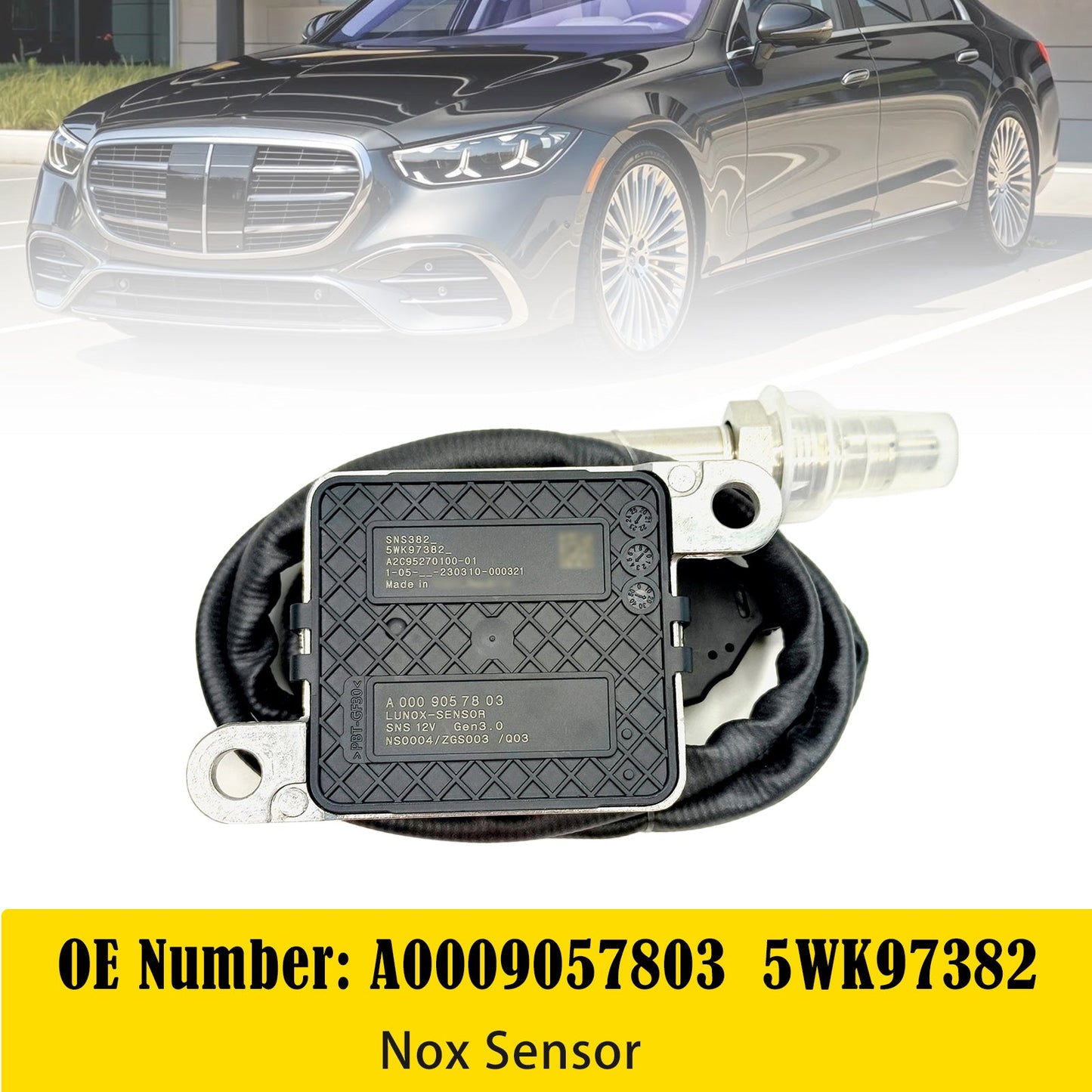 Sensore di ossido di azoto A0009057803 5WK97382 per Mercedes-Benz Classe S Classe E Vite
