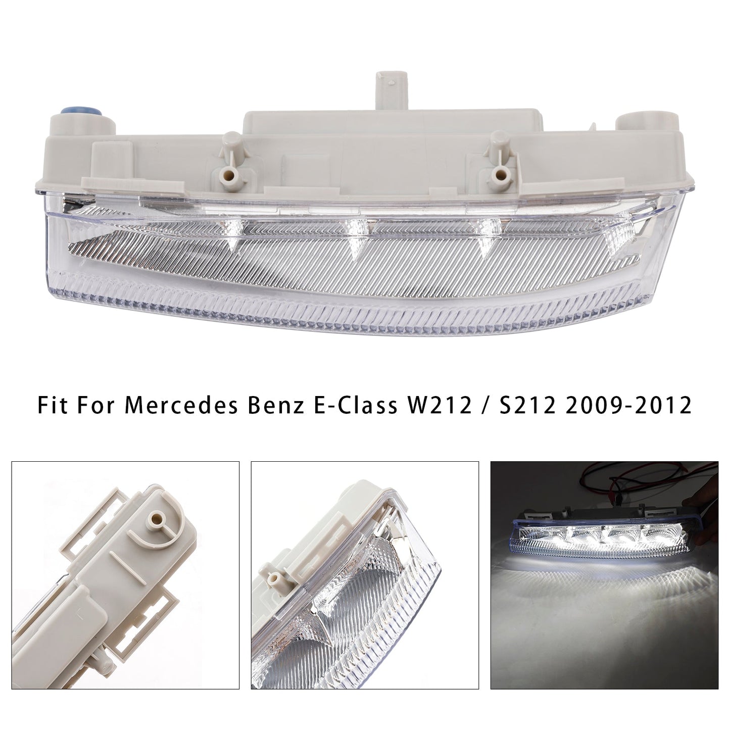 Luci fendinebbia diurne a LED lato sinistro per Mercedes Benz W204 S204 W212 2007-2014