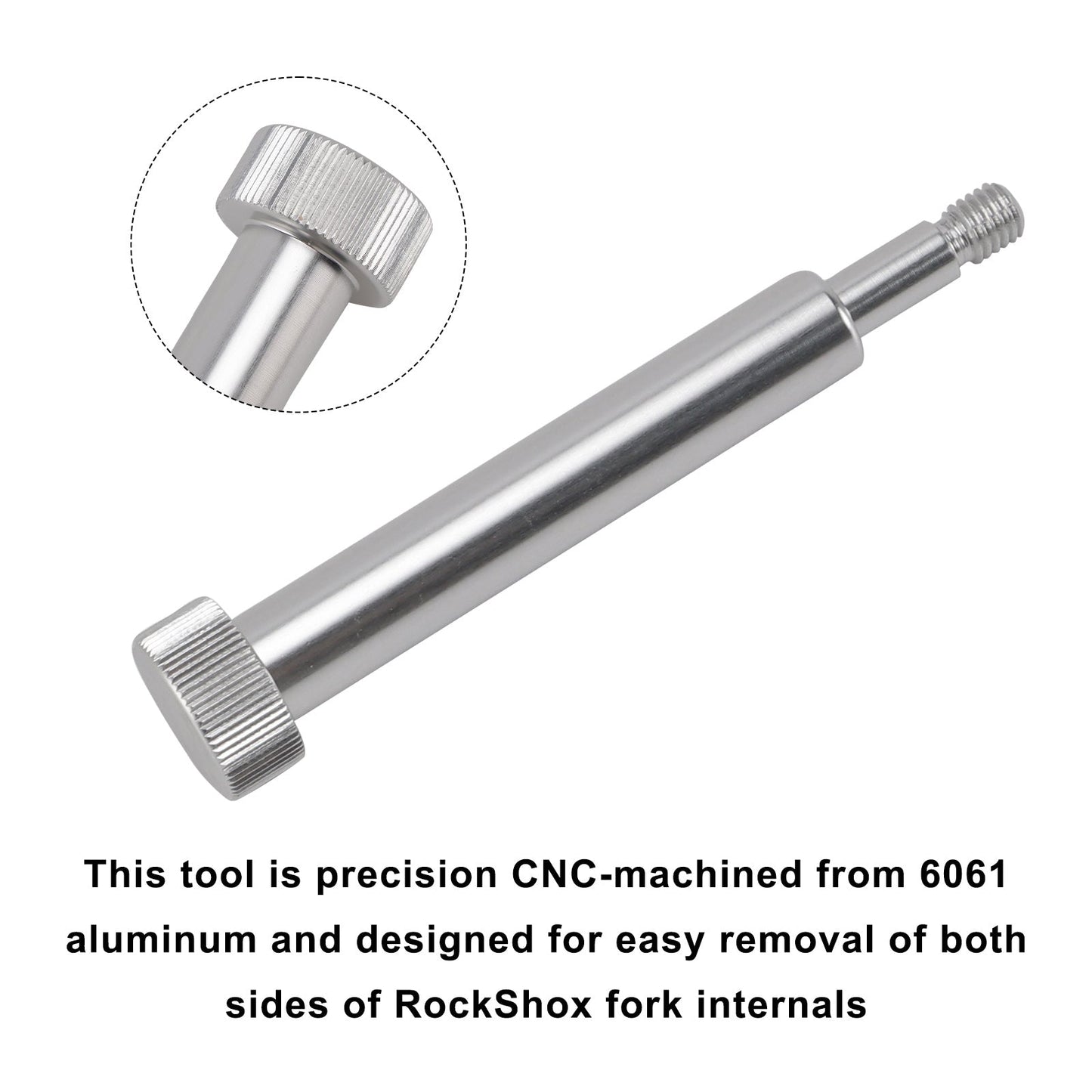 Strumento di rimozione della gamba inferiore della forcella - Punzone filettato per rimuovere il lato molla/ammortizzatore per Rockshox