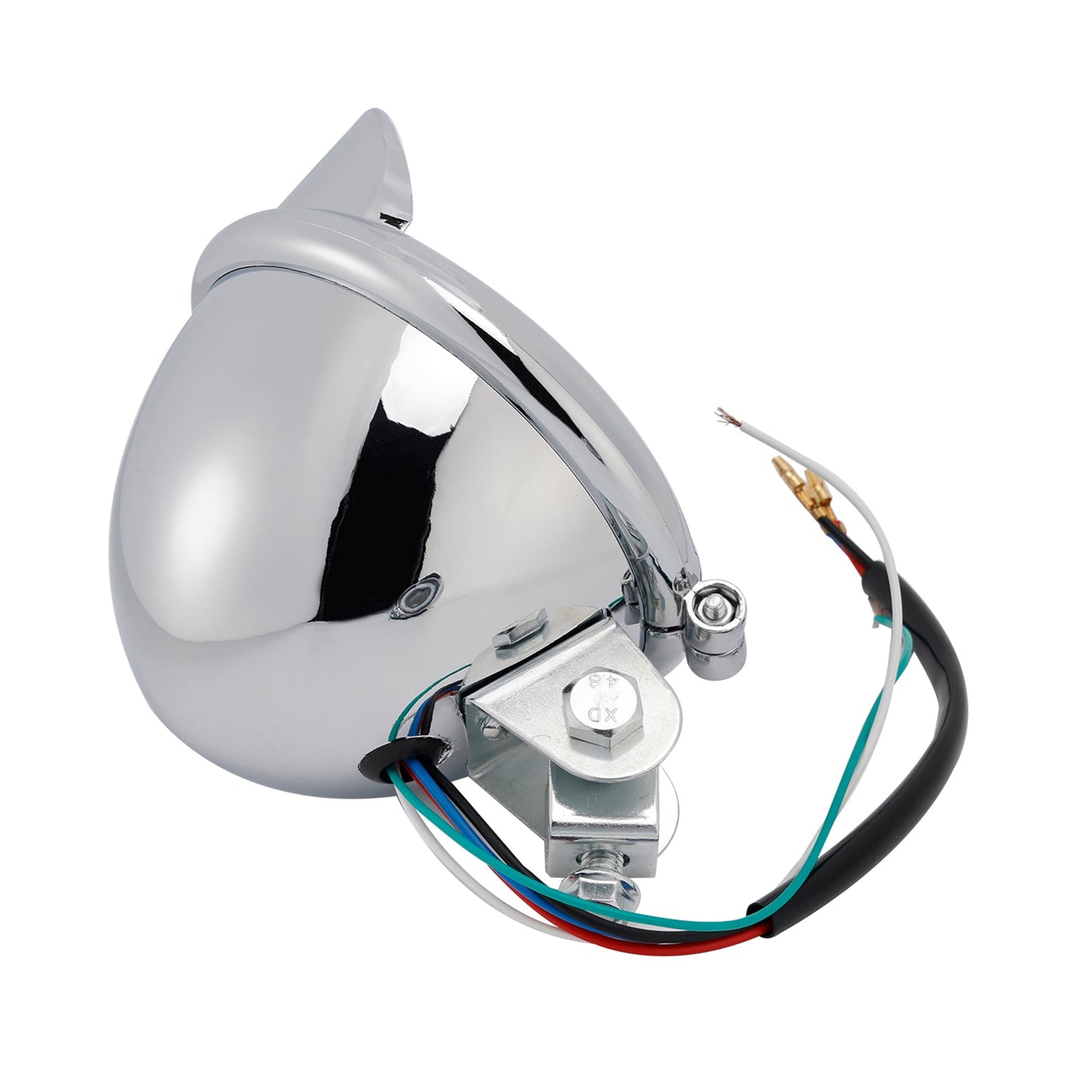 Faro fendinebbia cromato personalizzato per moto #D17 per Bobber Chopper da corsa