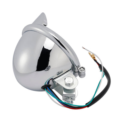 Faro fendinebbia cromato personalizzato per moto #D17 per Bobber Chopper da corsa