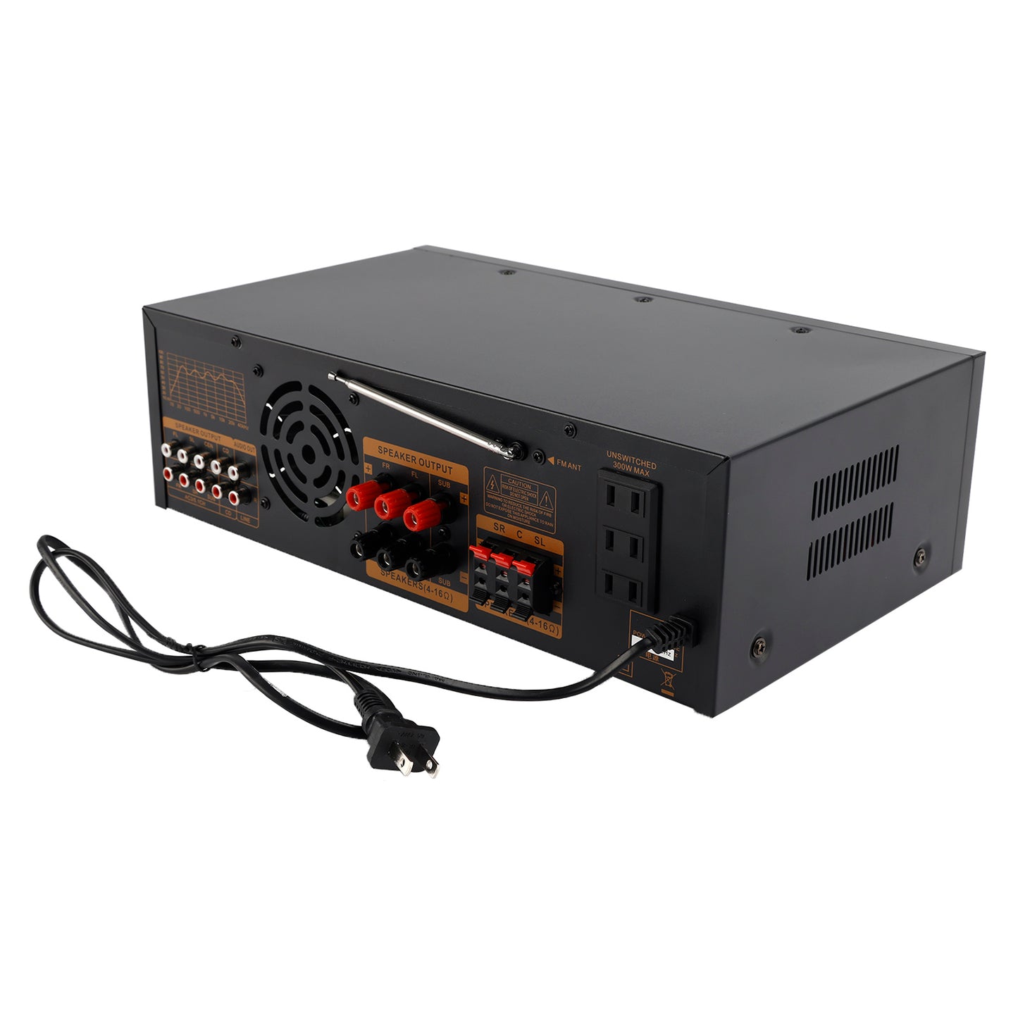 Bluetooth HiFi 2000W Stereo Power Amplificatore 5.1-Channel Subwoofer Amplifier