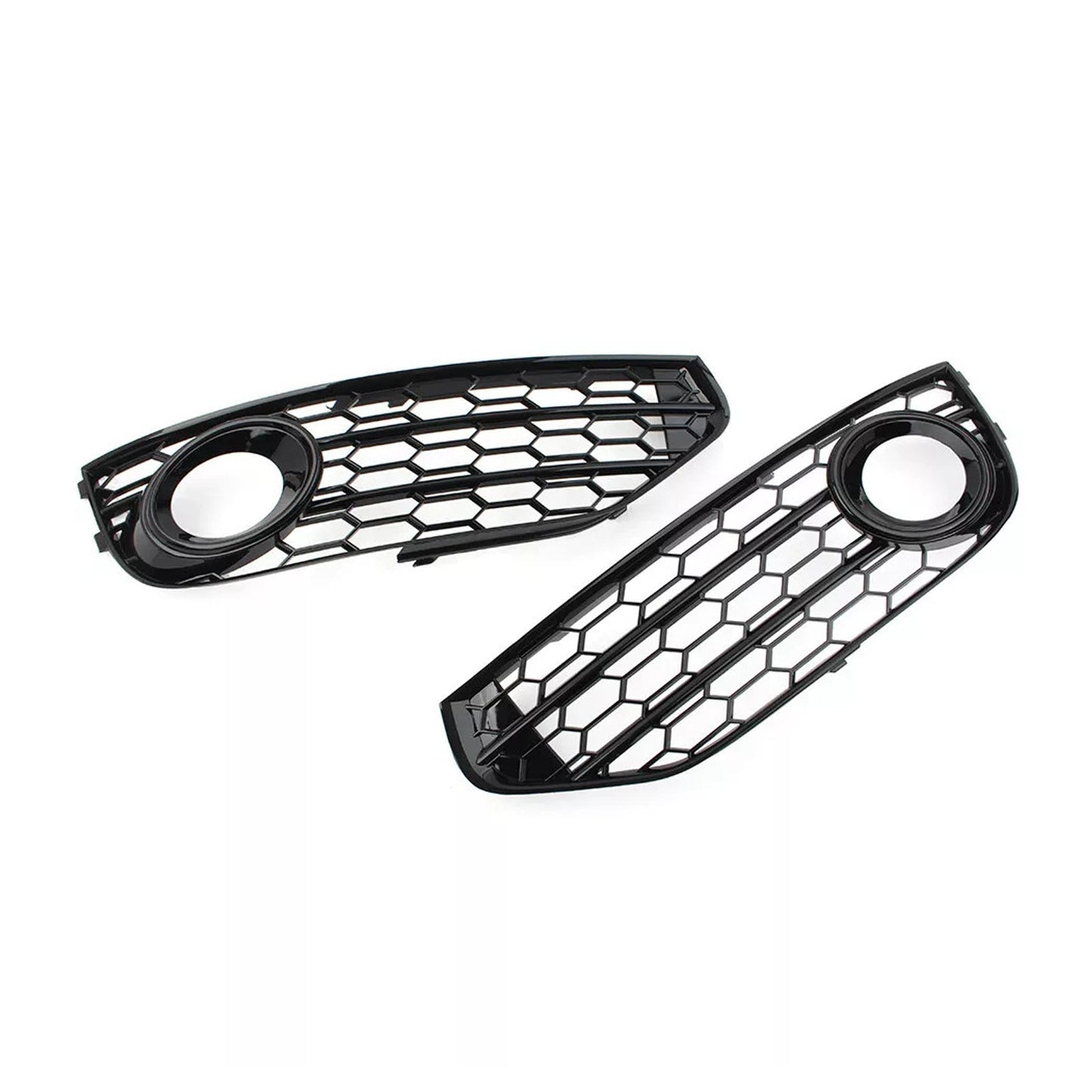 Griglia fendinebbia a nido d'ape per paraurti anteriore Audi A4 Allroad B8 2010-2015, nera