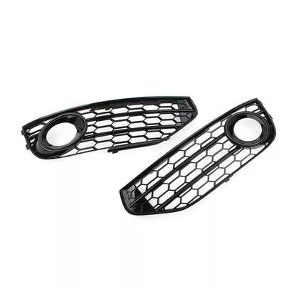 Griglia fendinebbia a nido d'ape per paraurti anteriore Audi A4 Allroad B8 2010-2015, nera