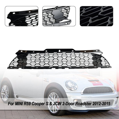 2009-2013 MINI R57 Cooper S e JCW 2 porte convertibile paraurti anteriore nero lucido griglia griglia