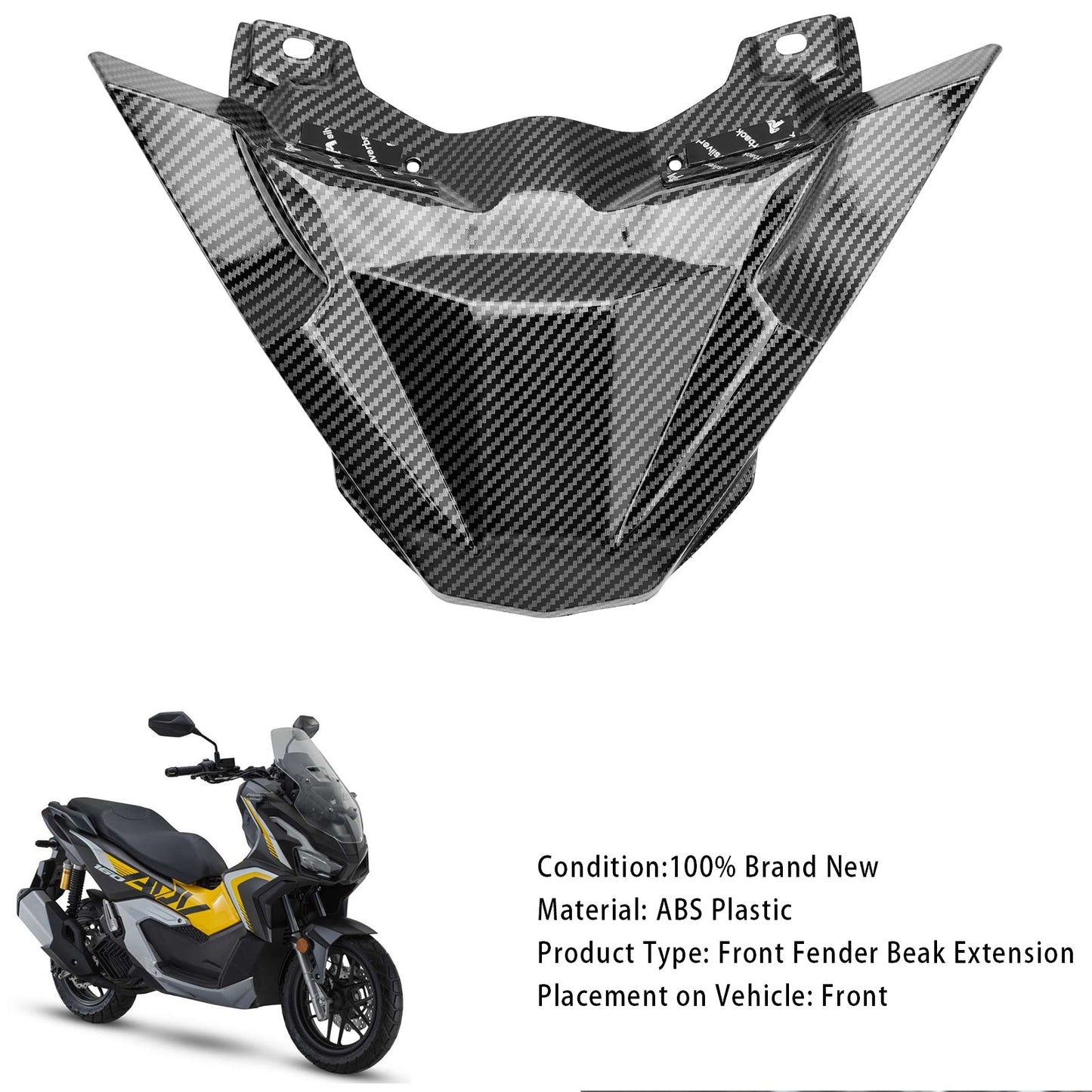 Estensione del becco anteriore Honda ADV 160 2023-2024, pannello del muso, carenatura