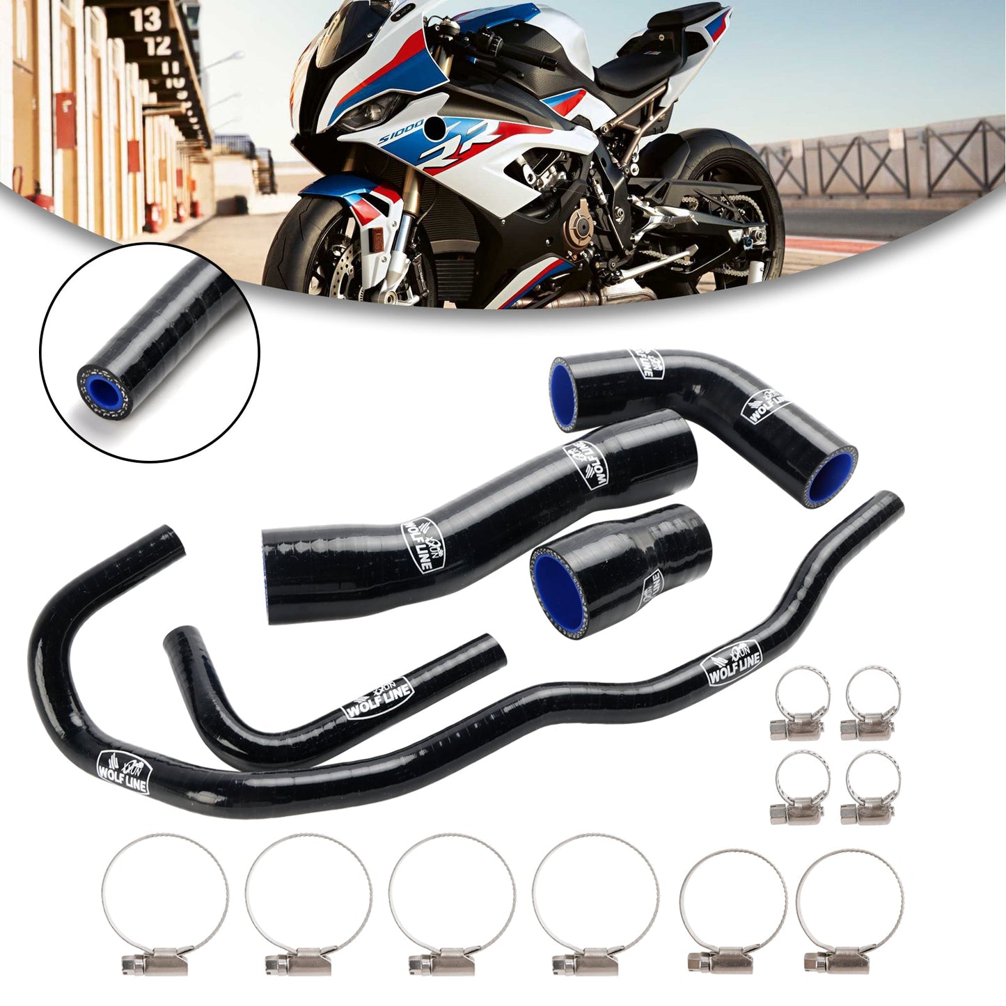 Kit tubo flessibile refrigerante radiatore in silicone BMW S1000RR 2019-2023