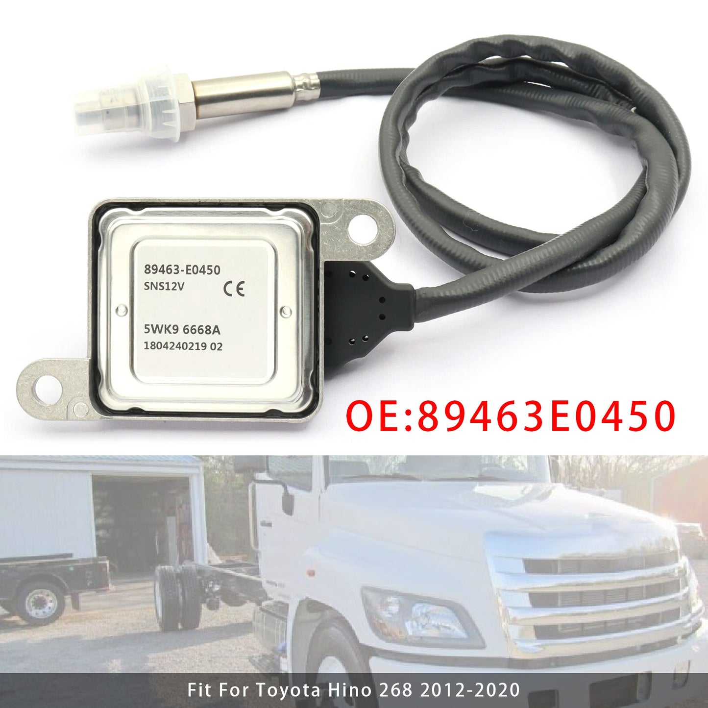 Sensore di ossigeno e ossido di azoto Nox per camion Toyota Hino 2012-2020 89463E0450