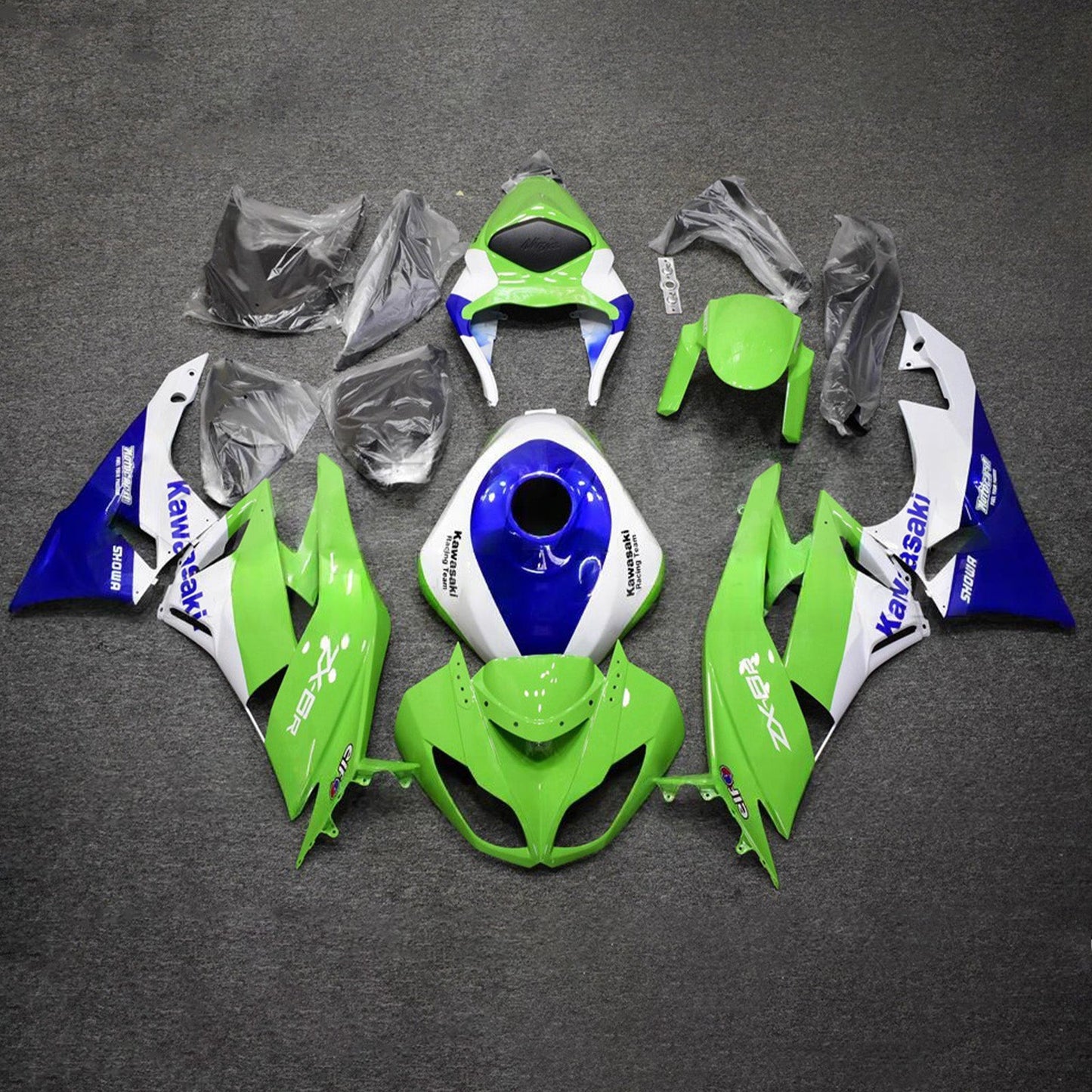 Kit carenatura iniezione in plastica ABS adatto per Kawasaki ZX6R 636 2009-2012