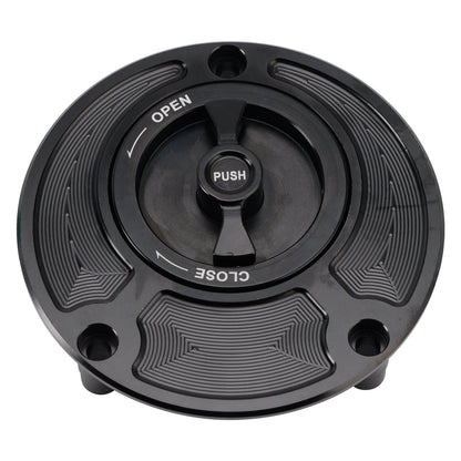 Tappo serbatoio carburante CNC nero senza chiave per Yamaha FZ1 FZ6 FZ8 YZF R1 R6 R3 FZR 750