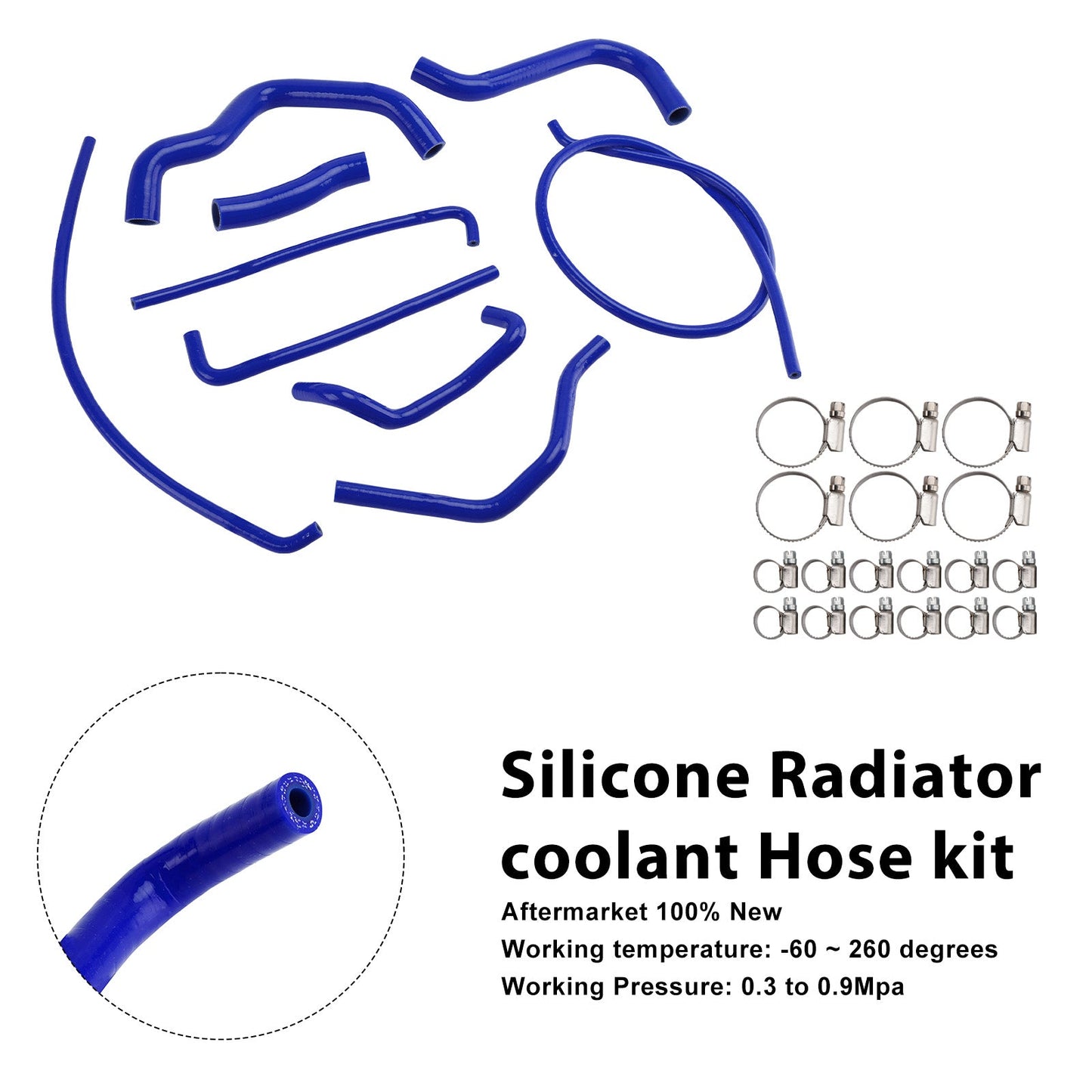 Kit di tubi flessibili in silicone per il liquido di raffreddamento del radiatore per Suzuki GSX-S750/Z 2017-2025