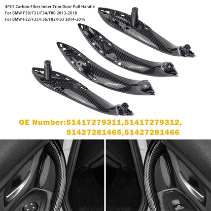 Maniglia interna per portiera in carbonio 4 pezzi per BMW F30 F80 F31 F32 F33 F35