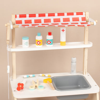 Simulazione di clinica medica per bambini con 22 accessori, set di giocattoli per bambini dai 3 anni in su
