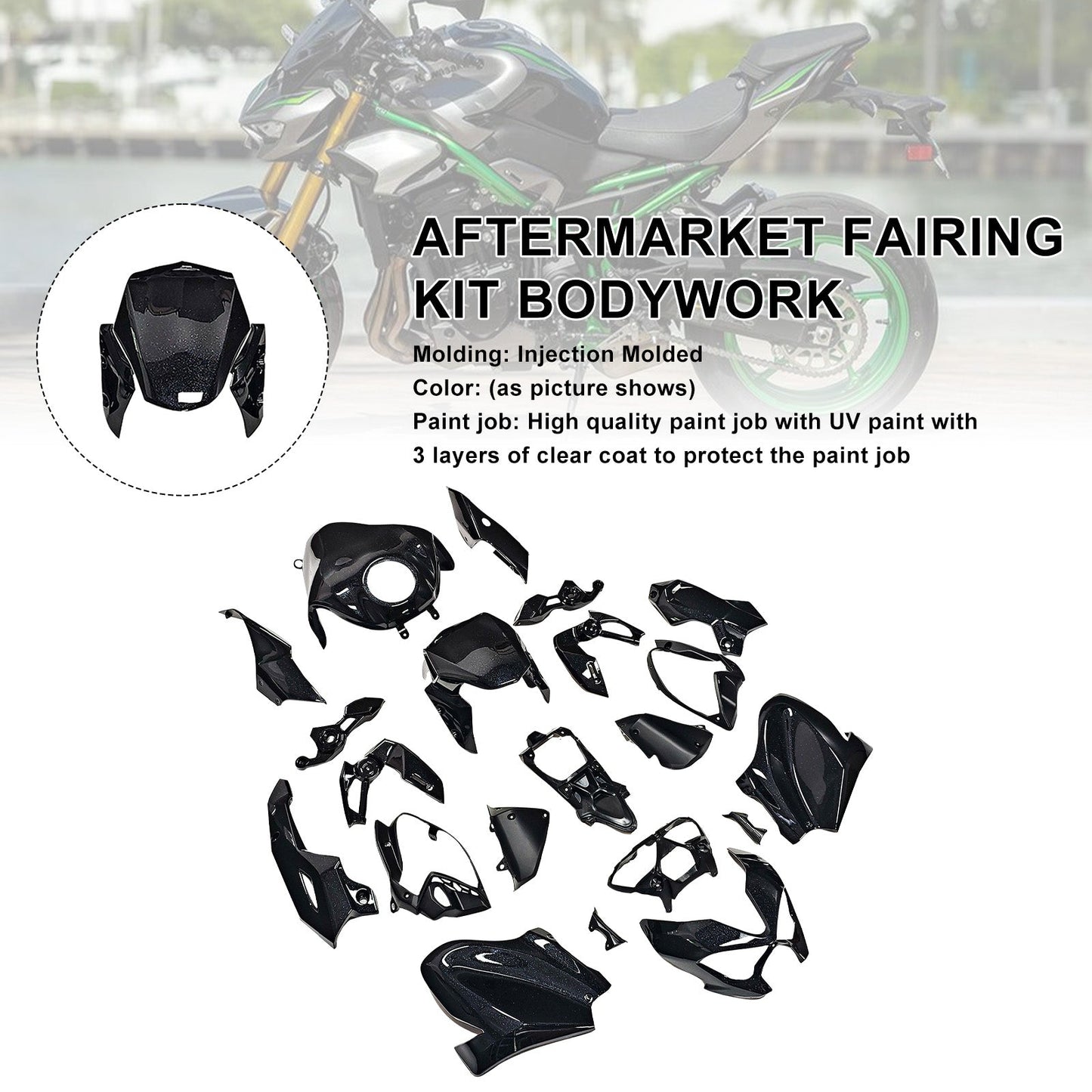 Kit di carene stampate a iniezione per Kawasaki Z900 2025-2026