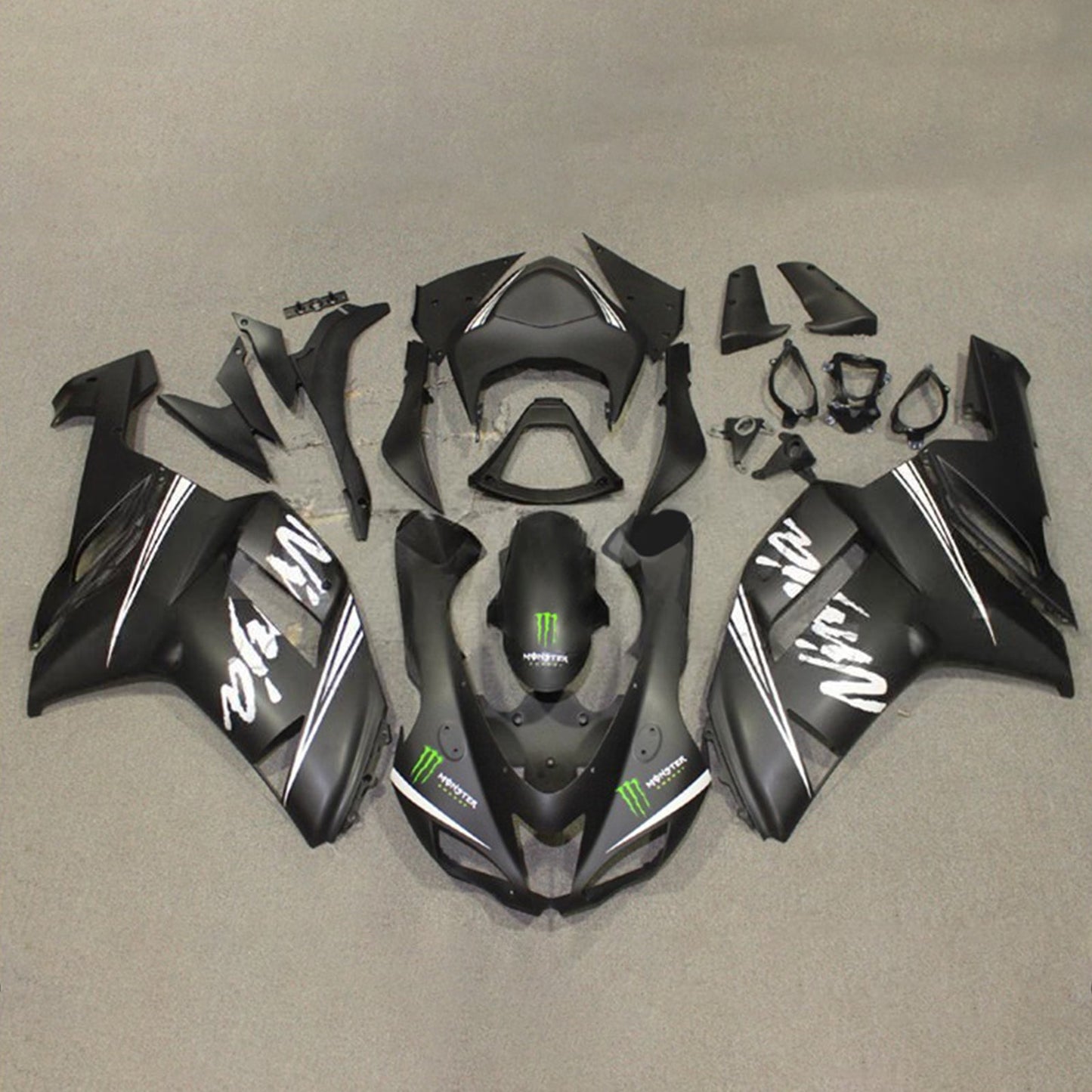 Kit carenatura iniezione in plastica ABS adatto per Kawasaki ZX6R 636 2007-2008