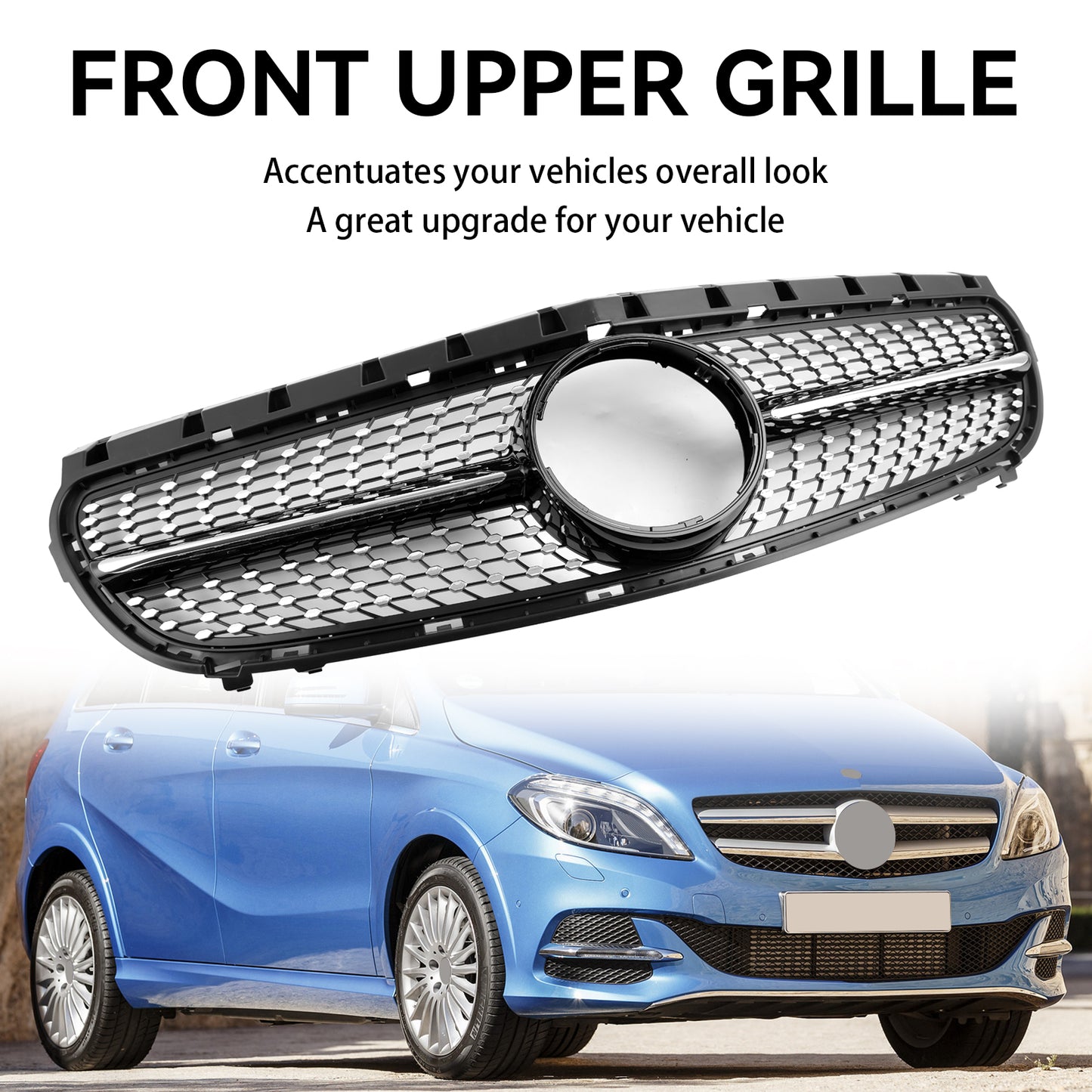 Per Mercedes Benz Classe B W246 Facelift 2015-2018 Griglia per paraurti anteriore