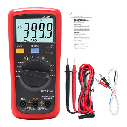 Multimetro digitale UT136C+ Tester Voltmetro CC Amperometro Ohm