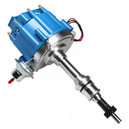 Distributore di accensione con tappo blu per motore Ford Windsor 221 260 289 302 V8 con bobina da 65K 1030213