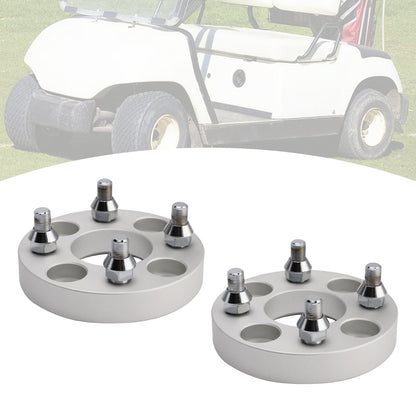 Kit distanziali per ruote da 1"" con cavo per dadi ruota per carrelli da golf, argento per Yamaha Club Car Ezgo