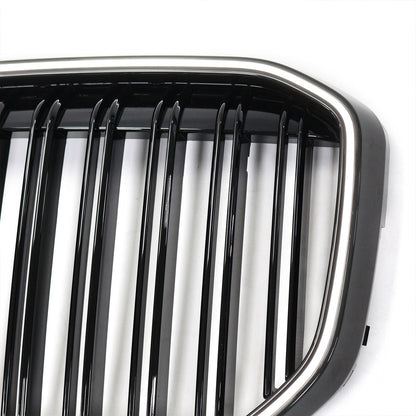 Griglia anteriore a doppio rene nera lucida per BMW X7 G07 2019-2022