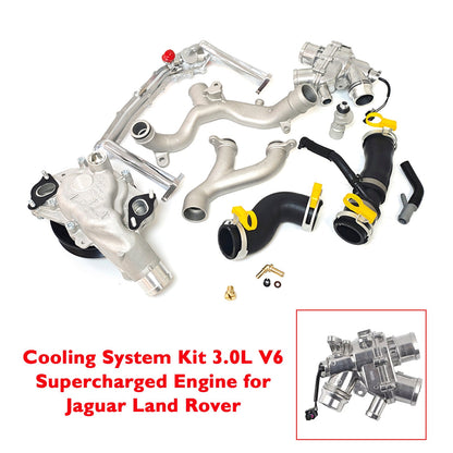 2018-2019 Land Rover Range Rover Velar 3.0L V6 - Kit sistema di raffreddamento a gas Motore sovralimentato LR092992 LR090630