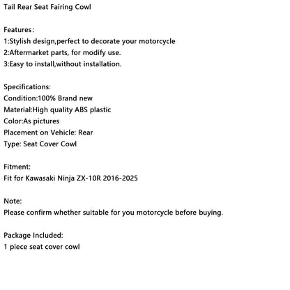 Carenatura posteriore per Kawasaki ZX10R ZX-10R Racing 2016-2025